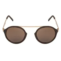 Arzonai Fisher Round Shape Brown-Brown UV Protection Sunglasses For Men  Women [MA-009-S4 ]-thumb2