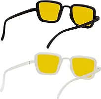 Modern Multicoloured Plastic Sunglasses Pack Of 2-thumb3