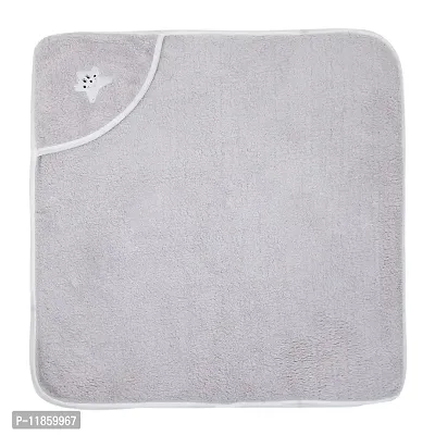 NAMAN Super Soft Hooded Baby Blanket Wrapper . for New Born Babies (Unisex, 0-6 Months) Pack of 3 Grey-thumb3