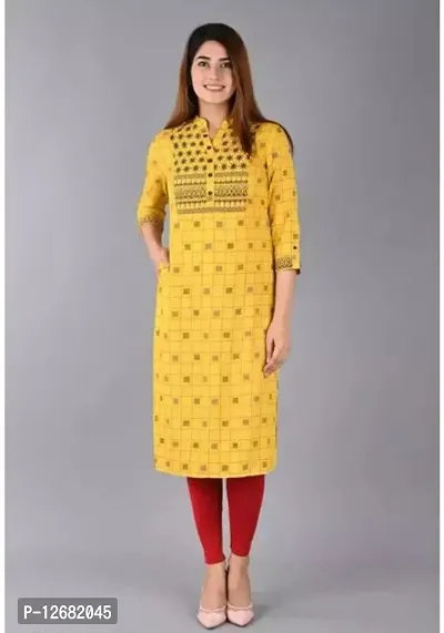 Stylish Fancy Rayon Straight Kurta For Women-thumb0