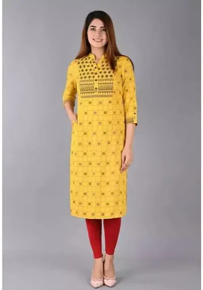 Stylish Fancy Rayon Straight Kurta For Women