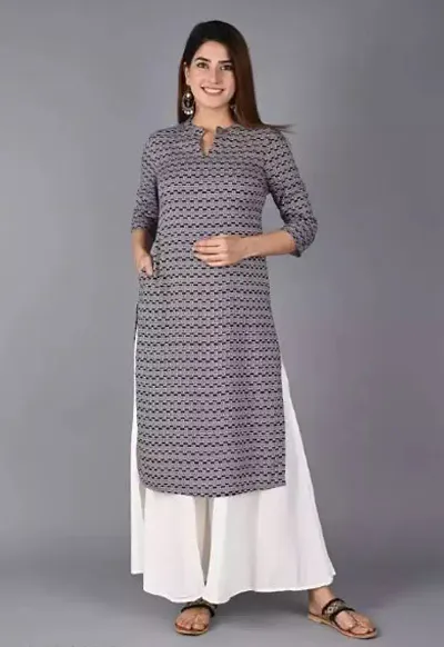 Stylish Fancy Rayon Straight Kurta With Bottom Wear Set For Women