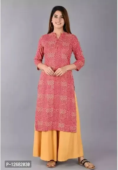 Stylish Fancy Rayon Straight Kurta With Bottom Wear Set For Women