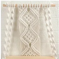 Boho Chic Design: Elevate your space with this bohemian-inspired macrameacute; mirror featuring intricate off-white patterns that add a touch of boho chic to any room.  Premium Quality: Crafted with attenti-thumb4