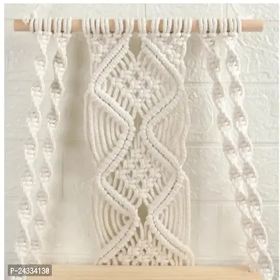 Boho Chic Design: Elevate your space with this bohemian-inspired macrameacute; mirror featuring intricate off-white patterns that add a touch of boho chic to any room.  Premium Quality: Crafted with attenti-thumb5