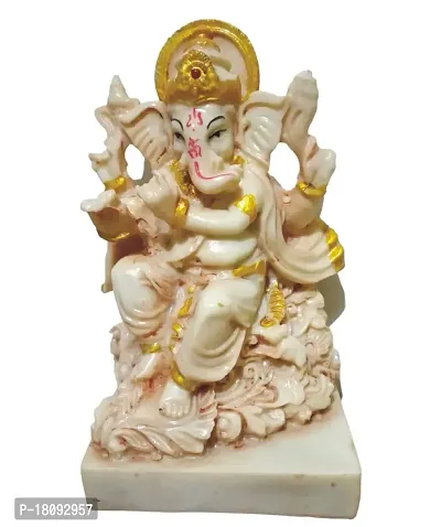 Winsome Collection Ganesha Ganpati Statue Shree Ganesha Idol Shree Ganesh for Pujaghar Home Decor Showpiece Polyresin Multicolor Pack of 1