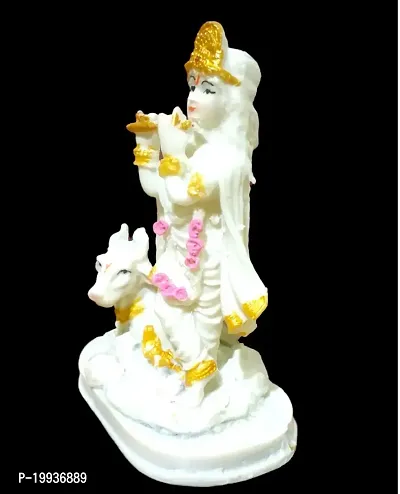 Winsome Collection Krishna Kanha With Cow Idol Murti Statue For Pujaghar Home Room Decor-thumb4