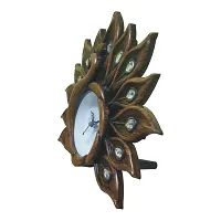 Winsome Collection Peacock Mor Animal Figurine Table Clock-thumb1