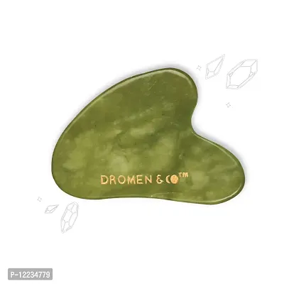 Dromen  Co Jade Gua Sha | Anti-Aging, Anti-Wrinkles Natural Stone Massager | Face Slimming | Prevents Wrinkles |100% Natural Origional Jade Stone