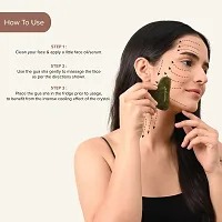 Dromen  Co Jade Gua Sha | Anti-Aging, Anti-Wrinkles Natural Stone Massager | Face Slimming | Prevents Wrinkles |100% Natural Origional Jade Stone-thumb2