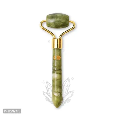 Dromen  Co Mini Jade Facial Roller | Reduces fine lines, wrinkles, dark circles  puffiness | Face massage tool