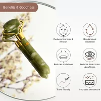 Dromen  Co Mini Jade Facial Roller | Reduces fine lines, wrinkles, dark circles  puffiness | Face massage tool-thumb1