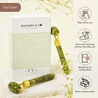 Dromen  Co Mini Jade Facial Roller | Reduces fine lines, wrinkles, dark circles  puffiness | Face massage tool-thumb3