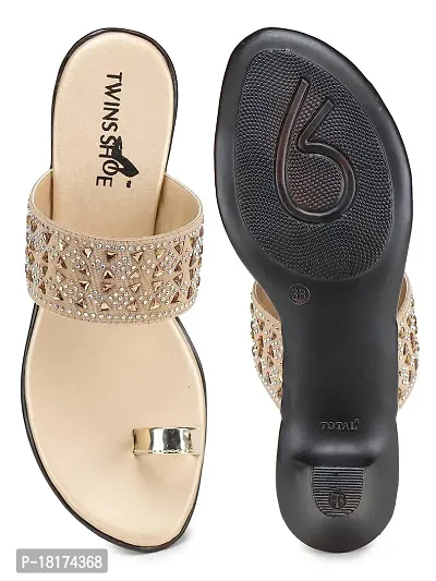 Elegant Synthetic Fashion Flat Sandal Slipper For Women-thumb0