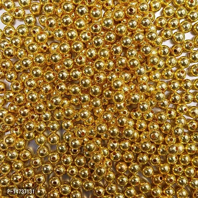 Golden beads of 6mm for jewellry making, Embroidery work, DIY craft / Pack include 1000pcs.-thumb4