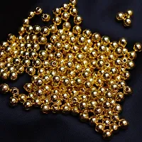 Golden beads of 8mm for jewellry making, Embroidery work, DIY craft / Pack include 500pcs.-thumb3