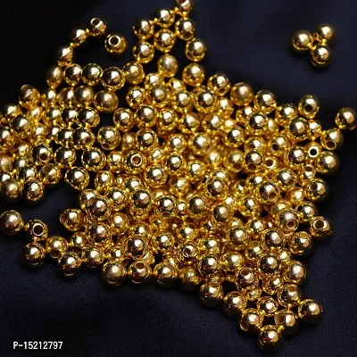 Golden beads of 8mm for jewellry making, Embroidery work, DIY craft / Pack include 500pcs.-thumb4