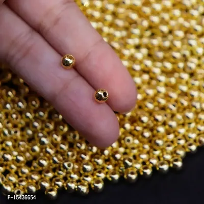 Golden beads of 5mm for jewellry making, Embroidery work, DIY craft / Pack include 1000pcs.-thumb3
