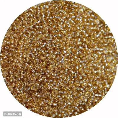 Small Golden Glass beads of 2mm  for jewellery making/ for DIY craft, Pack of 50 gms.-thumb5