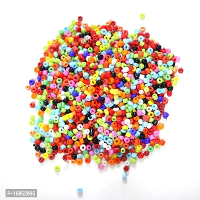 Small Multicolor Glass beads of 2mm for Art and craft/ jewellery making/ and DIY craft, pack of 50 gms.-thumb0