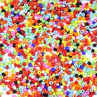 Small Multicolor Glass beads of 2mm for Art and craft/ jewellery making/ and DIY craft, pack of 50 gms.-thumb2