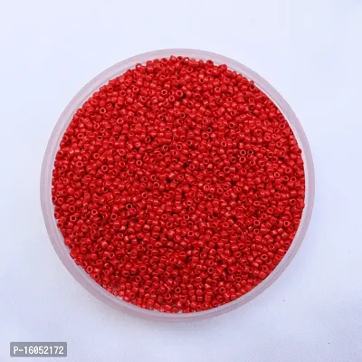 Small Dark Orange Glass beads of 2mm for jewellery making/ for DIY craft, Pack of 50gms
