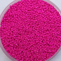 Seed beads/ Rani pink Glass beads of 2mm (11/0) for jewellery making/ for DIY craft, Pack of  50gm.-thumb1