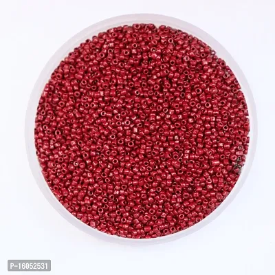 Small Maroon Glass beads of 2mm (11/0) for jewellery making/ for DIY craft, Pack of 50 gms.-thumb2