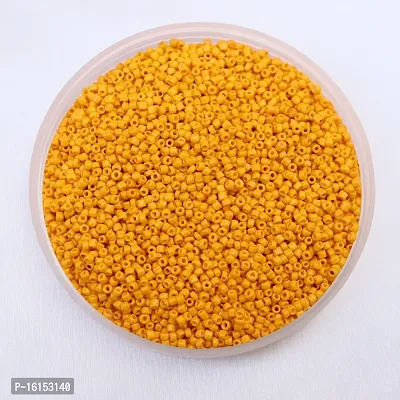 Small Mango Yellow Glass beads for jewellery making/ for DIY craft, Pack of 100 gms.-thumb3