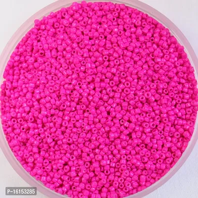 Seed beads/ Dark pink Glass beads of 2mm (11/0) for jewellery making/ for DIY craft, Pack of 100gm.