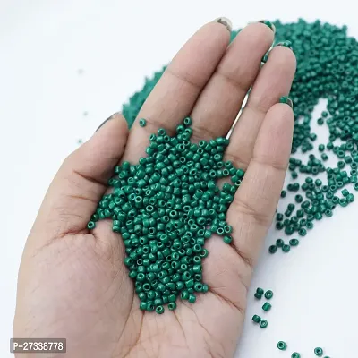 dark Green beads of 3mm (8/0) for jewellery making,Pack of 100gm-thumb0