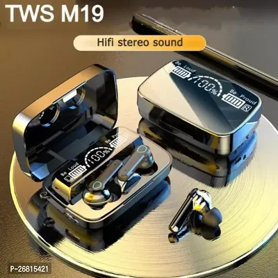 M19 TWS Bluetooth 5.1 Wireless Earbuds With 2000 mAh Power Bank Bluetooth Headsetnbsp;nbsp;(Black, True Wireless)