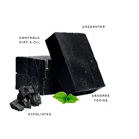 Charcoal Bathing Soap For Skin Exfoliating  Tan Removal-thumb2