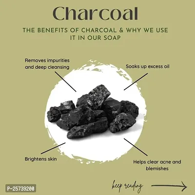 Charcoal Bathing Soap For Skin Exfoliating  Tan Removal-thumb5