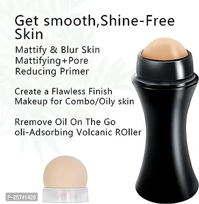 Oil-Absorbing Volcanic Stone Face Roller, Reusable On-the-Go Oil Control Roller, Instant Results Remove Excess Shine-thumb2