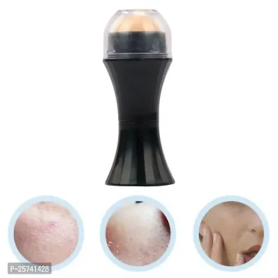 Oil-Absorbing Volcanic Stone Face Roller, Reusable On-the-Go Oil Control Roller, Instant Results Remove Excess Shine