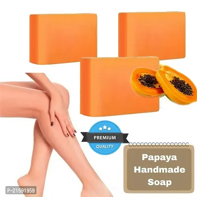 Skin Moisturising, skin Smoothening  Tan Removal Bath Soap - Papaya Soap (3 Soap)