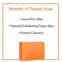 Skin Moisturising  Oil Control Bath Soap, Natural Papaya Soap - 4 Soap Combo - 400 gm.-thumb1
