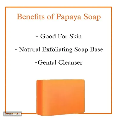 Skin Moisturising  Oil Control Bath Soap, Natural Papaya Soap - 4 Soap Combo - 400 gm.-thumb2