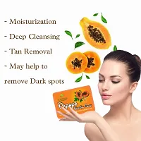 5 - Papaya Handmade Soap for moisturized, nourished and shining Skin (Suitable For All Types of Skin)-thumb1
