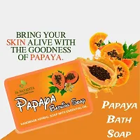 Premium Quality Papaya Bath Soap | Deeply cleanses and detoxifies | Suitable for Men  women | 3 Soap Combo (300gm)-thumb2