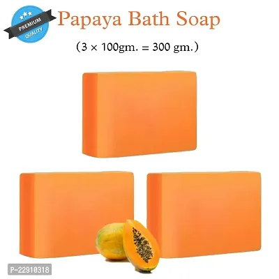 Papaya Bath Soap | Deeply cleanses and detoxifies, Smooth  Supple skin | 3 Soap Combo (300 gm)
