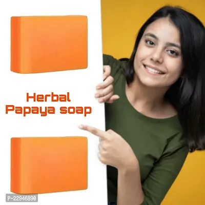 Papaya Bathing Soap For Soft, Glowing skin | Refreshing Fragrance | 2 Soap Combo (200 gm)-thumb5