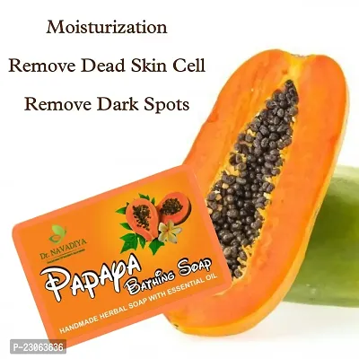Papaya Skin Moisturising, Deep Cleansing, Dirt Removal Bathing Soap - Papaya Handmade Bath Soap - 5 Soap Combo-thumb4