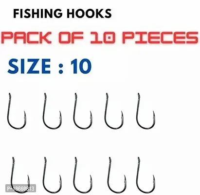 Premium Quality Fishing Hooks Pack Of 10 Pieces Size 10