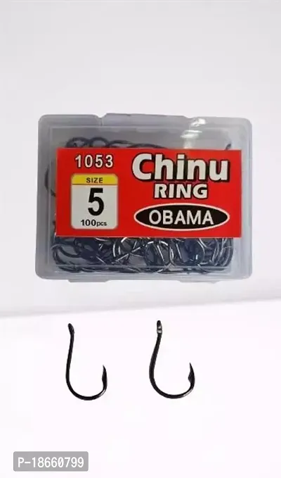 Premium Quality Circular Shaped Metal Fishing Hooks - Ring Hooks For Fishing - Box Of 100 Pieces-thumb0