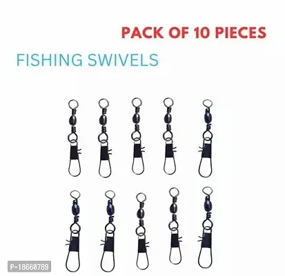 Premium Quality Fishing Swivels-Bearing Barrel Swivel Fishing Accessories Stainless Steel Corrosion Resistance Pack Of 10 Pcs