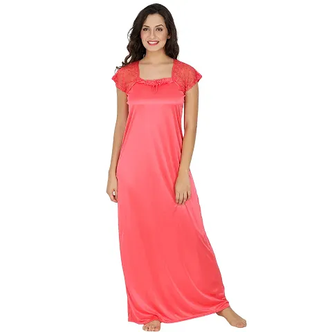 Stylish Satin Long Gown For Women's