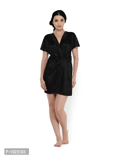 Black Satin Sexy Night Dress / Baby Dolls