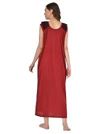 Women's Polyester Blend Solid Multicoloured Nightwear Gowns-thumb2